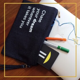 Jeans Pouch for traveloka by #rendbarapparel @rendbarofficial #pouch #merchandise #rendbar #traveloka Jeans Pouch for traveloka